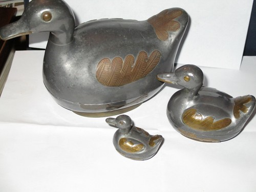 Lot deco canards etain - deco, 3
