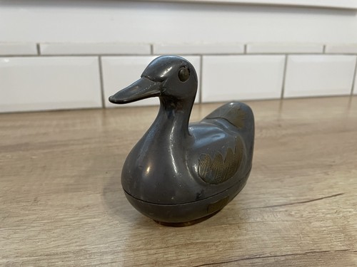 Canard étain avec dorures - canard,