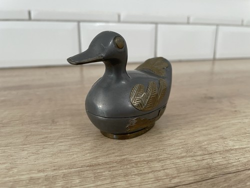 Canard étain avec dorures - canard,