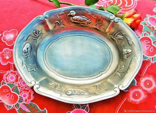 Plat ancien coupe fruits - plat,